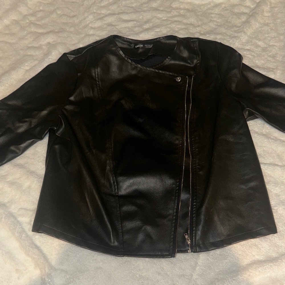 Women's Black Faux Leather Jacket